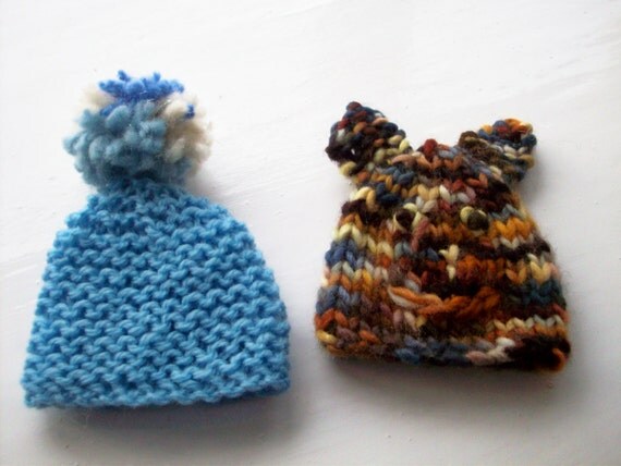 Easter egg cozy set novelty blue pompom brown by SpinningStreak