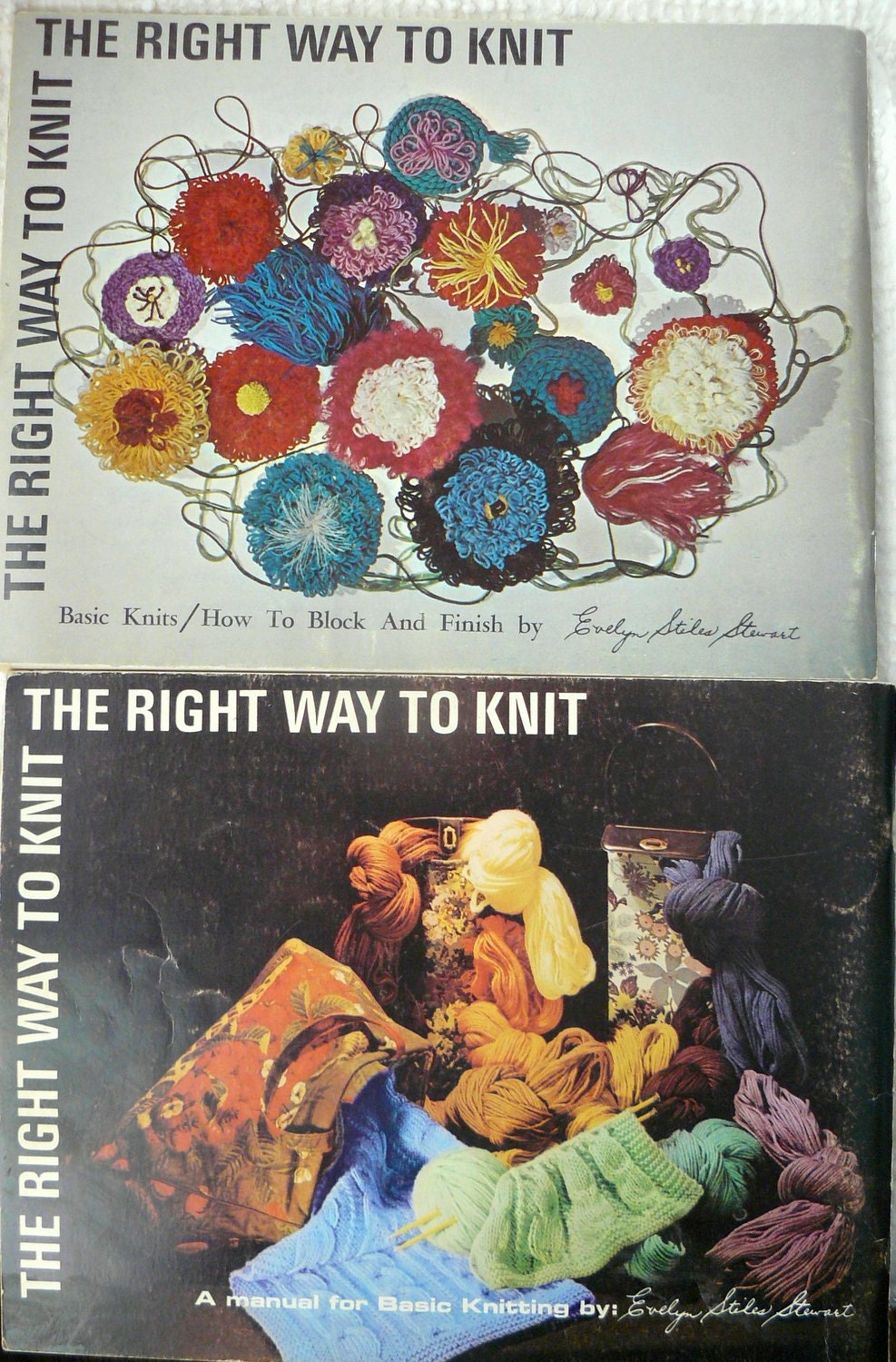 Set of 2 Vintage Knitting Books from the by VintageJoysAndJewels
