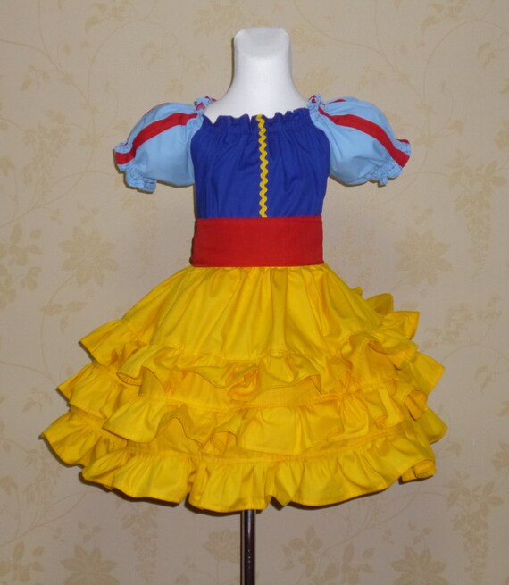 Snow White Inspired Peasant Dress Birthday Girl Dress Play 