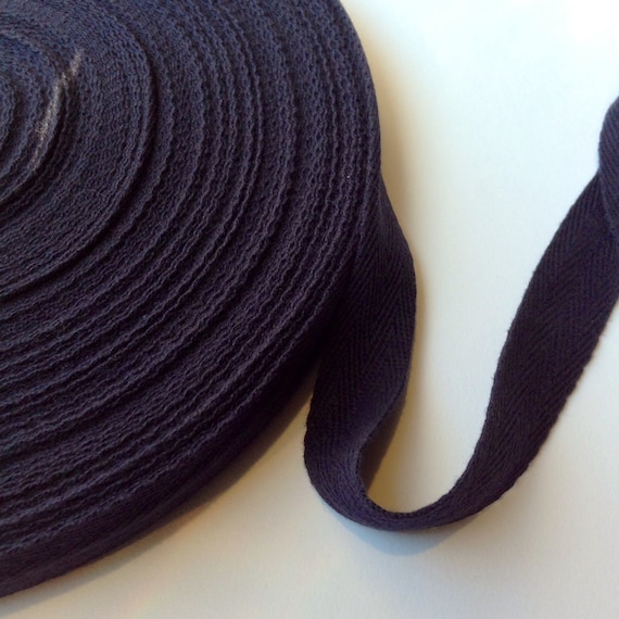Cotton twill tape, 1.5" wide herringbone tape, 50 yard roll, over 200