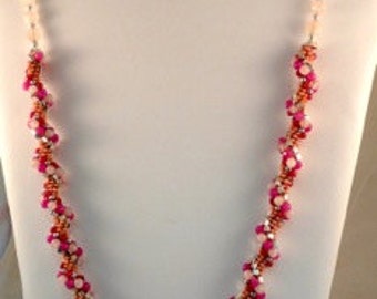 JADE and PINK QUARTZ Crochet
