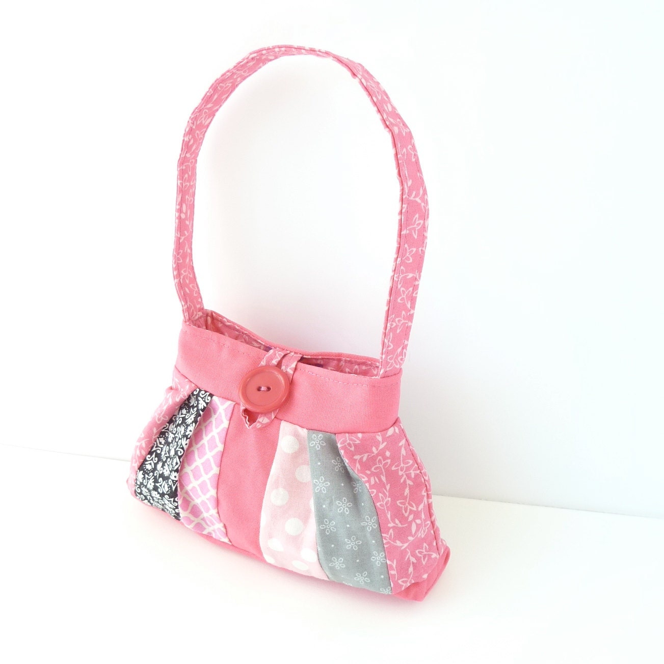 baby girl purse toddler gift. pink black mini first birthday