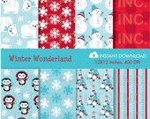 Winter Wonderland Digital Paper INSTANT DOWNLOAD Il_170x135