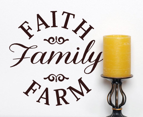 Faith Family Farm Vinyl Wall Decal Words Cornhole Board Decals