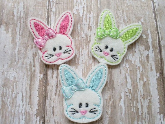 Items similar to Easter Bunny Applique, Bunny Appliques, Felt ...