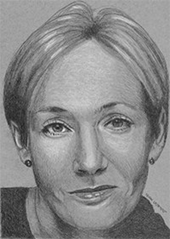 Harry Potter Author J.K. Rowling Portrait Original Drawing