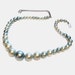 Green Pearl Beads, Vintage Necklace