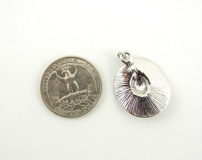 Dimensional Silver-tone Cowboy Hat Pendant