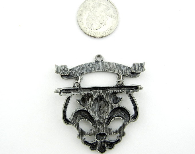 Antique Silver-tone Fleur de Lis Pendant