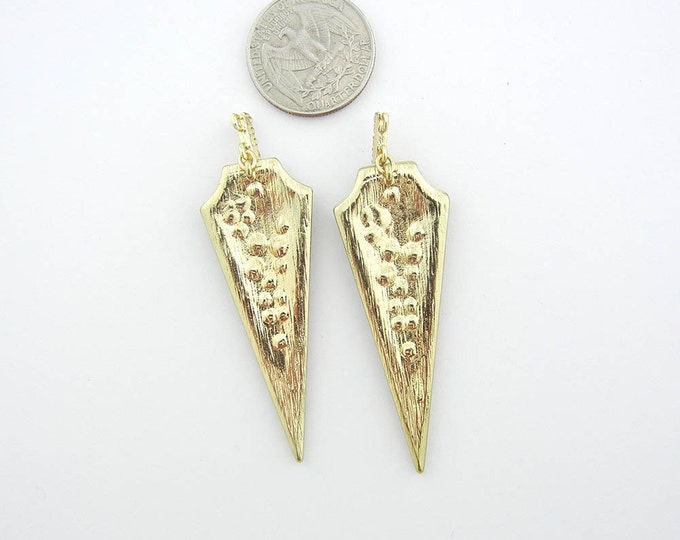 Pair of Rhinestone Arrow Shaped Drop Charms