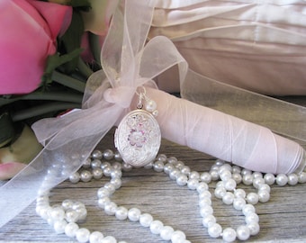 Brides Bouquet Locket, Wedding Keepsake