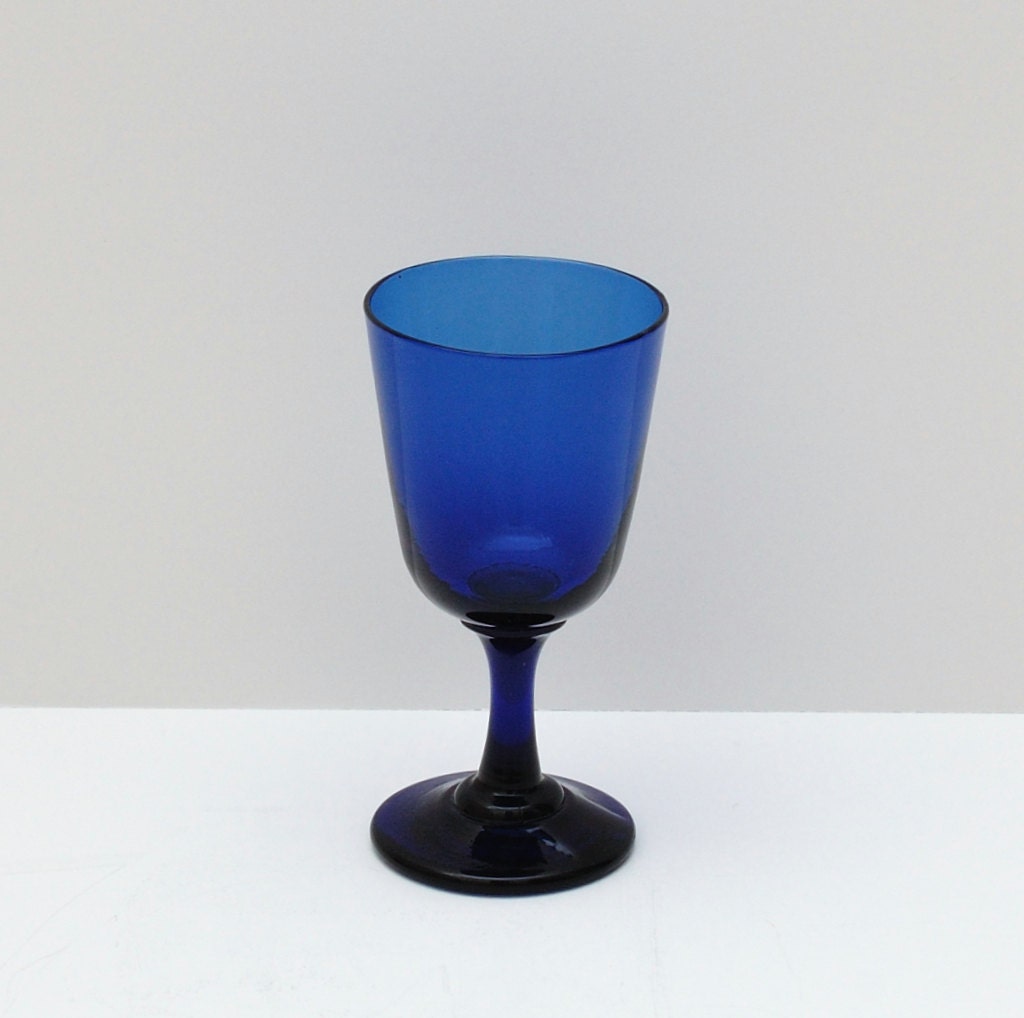 Antique Bristol Blue Wine Glass, circa 1880s Haute Juice
