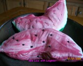 Watermelon Fruit Bowl Fillers Tucks Ornies created from a Pattie's Ratties Pattern