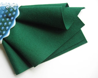 Evergreen Felt, Pure Merino Wool, DIY Craft Supply, Dark Green Felt, Choose Size, Waldorf Crafts, Die Cutting, Wool Applique