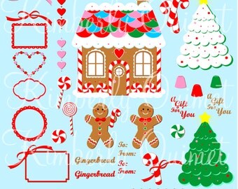 Digital Clipart Gingerbread Digital Clipart
