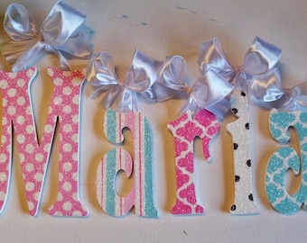 Wall Letters - Nursery Decor - GLITTER and SPARKLE