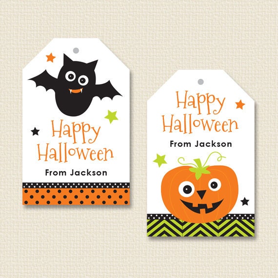 Personalized Halloween Gift Tags for Kids – DIY Printable – Spooky ...