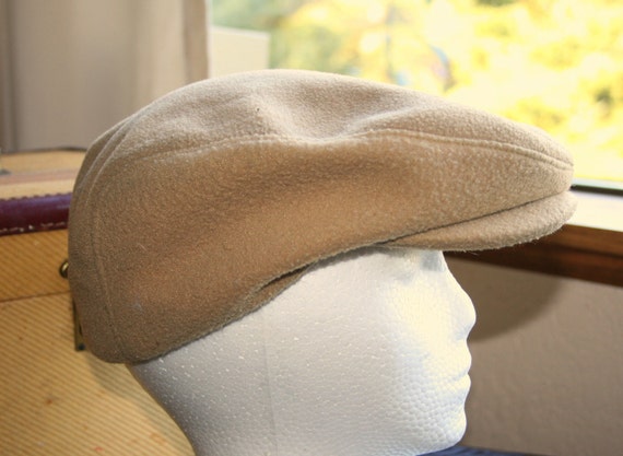 Vintage Men's Tan Hat Ben Hogan Newsboy Style 7 1/8