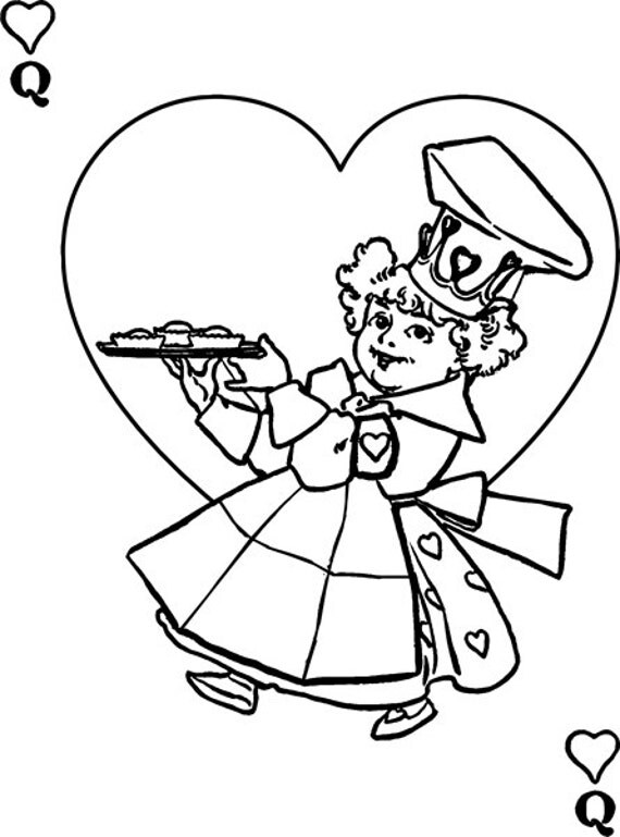 queen of hearts coloring pages - photo #45
