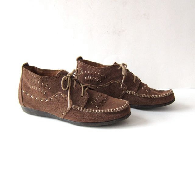 vintage leather moccasins