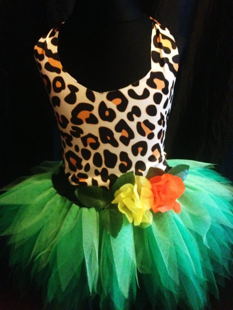 Childrens Katy Perry Roar Costume Jungle Tutu Green by tutufactory