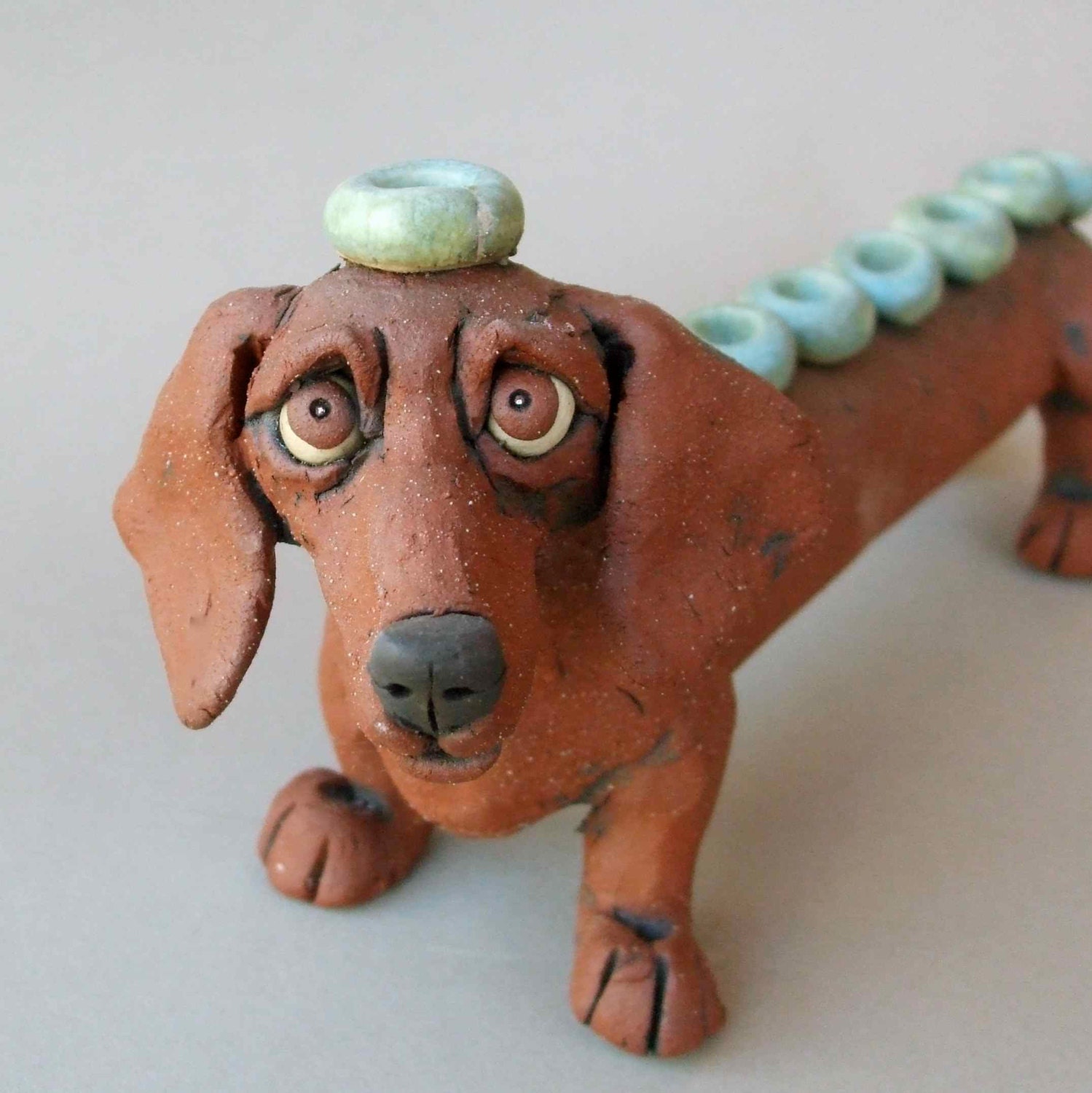 dog ceramic sculpture