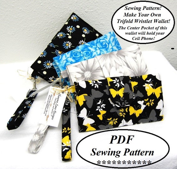 womens wallet sewing pattern pdf pattern cell phone wallet