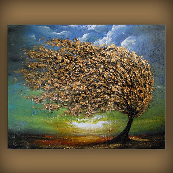 abstract art painting wind tree blowing art abstract by mattsart