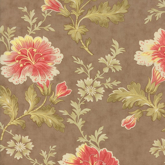 Brown Tan Main Autumn Lily Fabric Moda by QuiltsFabricandmore