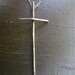 Silver Cross Necklace Long Sterling Silver Cross Necklace, Catholic Jewelry, Handmade Cross Necklace, Simple Necklace, Hammered Silver,
