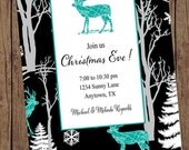 Reindeer Holiday Christmas Invitation - 1.00 each with envelope Il_170x135