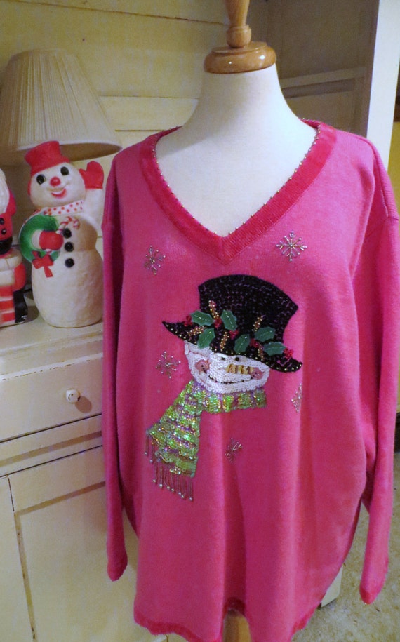 ugly sweater pink