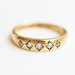 18K Gold Five Diamonds Ring - Size 6