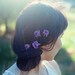 Tiny Purple Rose Hair Pins, Rose Hair Clips, Bridal Accessories, Purple Flowers