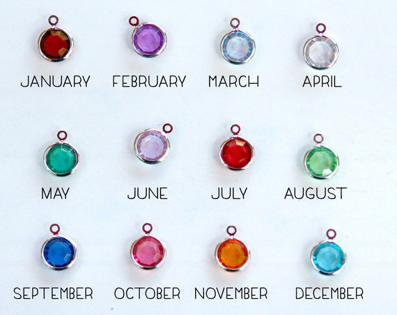 Larger Size 10mm channel drops acrylic birthstone charms. QTY