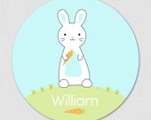 Personalized Easter Bunny Plate - Spring Plate - Pick your color! Il_170x135