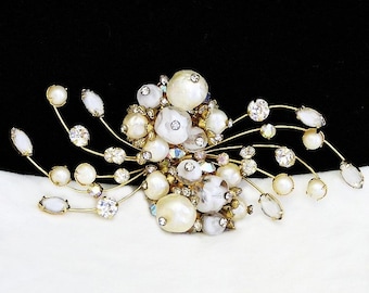 Hattie Carnegie Pearls and Rhinestones Demi Parure