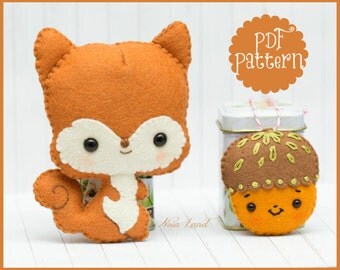 Squirrel and acorn (PDF Pattern)