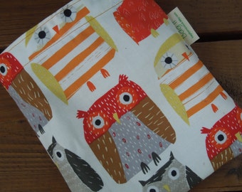 Reusable sandwich bag - Zero waste sandwich bag - Reusable snack bags - Funky owls