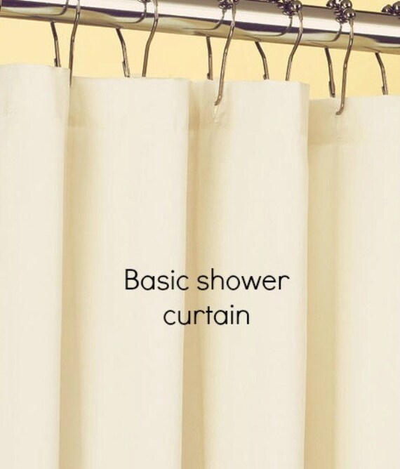 Classic ticking stripe shower curtain navy blue and ivory