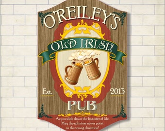 OLD Irish Pub Sign, Vintage beer sign, OLD Irish Bar Sign, custom ...