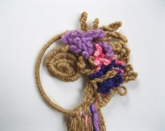 Fiber Art Wall Hanging, Macrame, Rope, Seventies, Tissage Mural, Rustic Decor, by mailordervintage on etsy