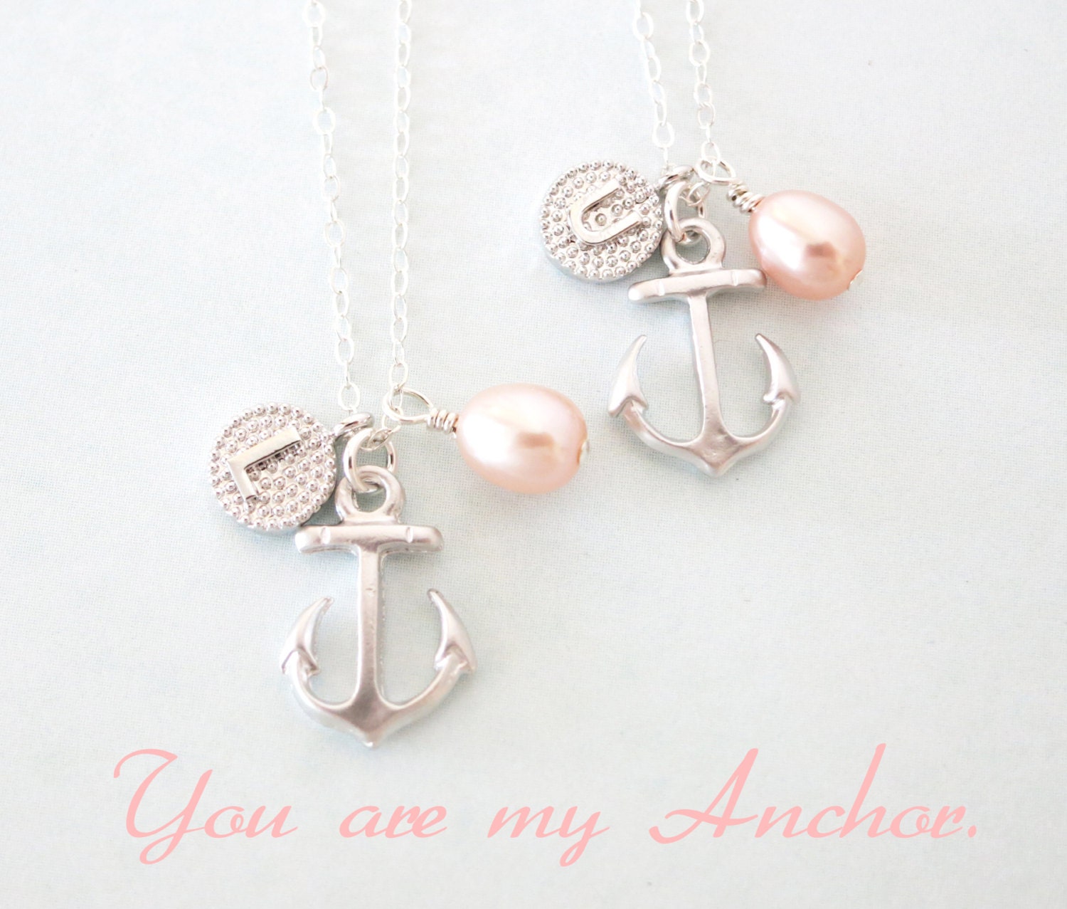 Personalised Anchor necklace simple silver necklace