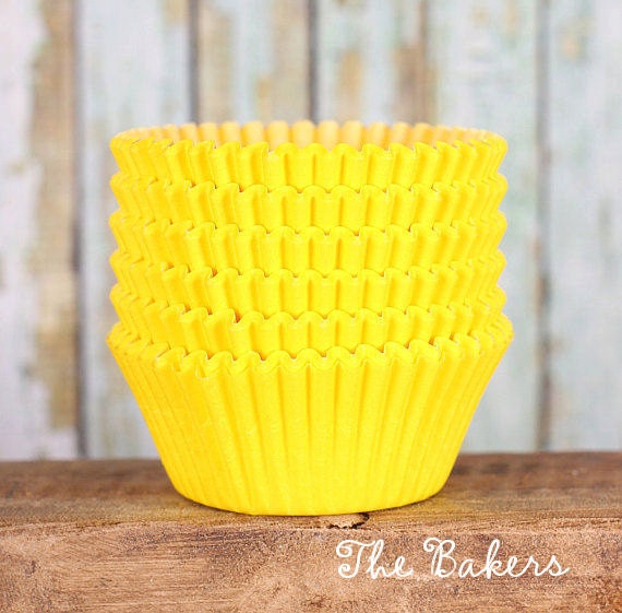 Yellow Cupcake Liners Yellow Wedding by thebakersconfections