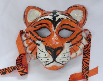 Tiger paper mache mask