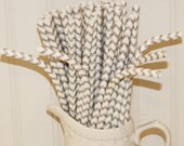 Paper Straws, 20 BENDY™ Paper Drinking Straws, Bendable Paper Straws, Silver Grey Paper Straws, Kids Paper Straws, Mason Jar Sippers, Party Il_170x135