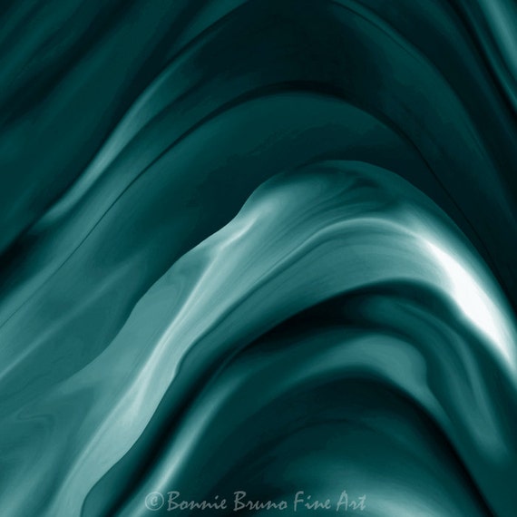 TEAL SWIRLS contemporary abstract print home decor wall