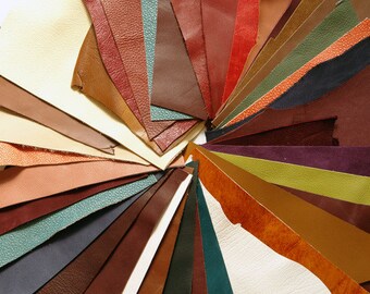 Big Lot Grab Bag Leather Scraps - Surprise Assortment - 2 lb - Destash