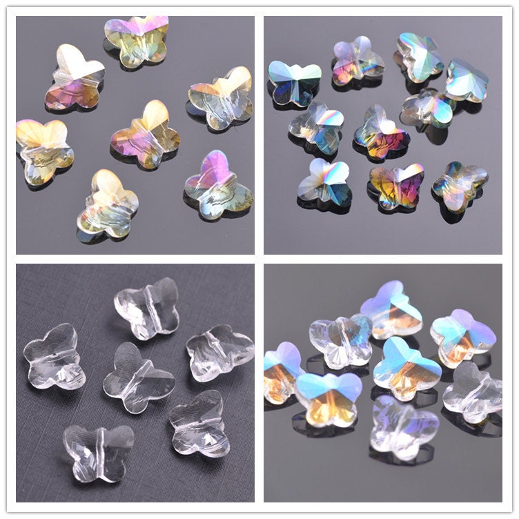 10pcs 14X12mm Exquisite Butterfly Facted Crystal by Cinderellaroom