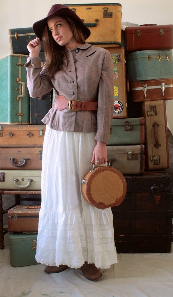 victorian skirt white